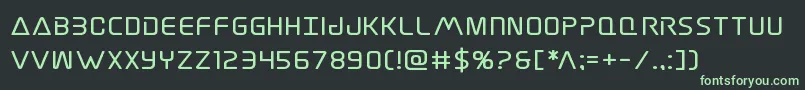 Elitedangerboldexpand Font – Green Fonts on Black Background