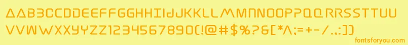 Elitedangerboldexpand Font – Orange Fonts on Yellow Background