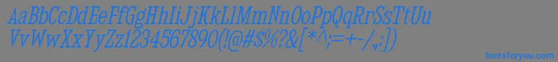 KingsbridgeCdLtIt Font – Blue Fonts on Gray Background