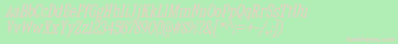 KingsbridgeCdLtIt Font – Pink Fonts on Green Background