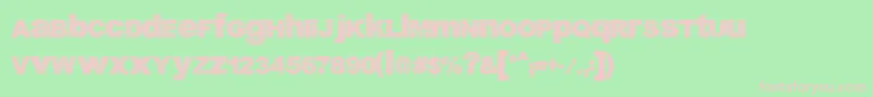 DabreGrunge-fontti – vaaleanpunaiset fontit vihreällä taustalla
