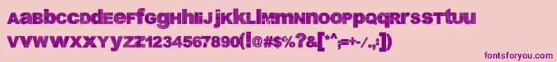 DabreGrunge Font – Purple Fonts on Pink Background