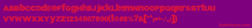 DabreGrunge Font – Red Fonts on Purple Background