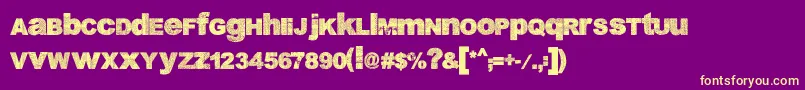 DabreGrunge Font – Yellow Fonts on Purple Background