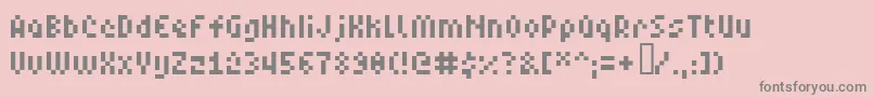 フォント6pxNormal – ピンクの背景に灰色の文字