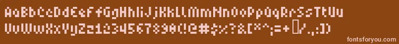 Шрифт 6pxNormal – розовые шрифты на коричневом фоне
