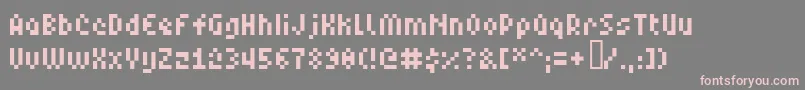 6pxNormal Font – Pink Fonts on Gray Background