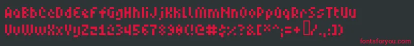 fuente 6pxNormal – Fuentes Rojas Sobre Fondo Negro