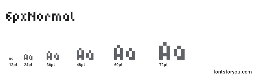 6pxNormal Font Sizes