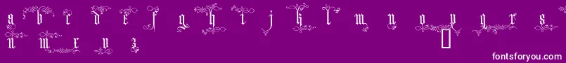 ArdenwoodDemo-Schriftart – Weiße Schriften auf violettem Hintergrund