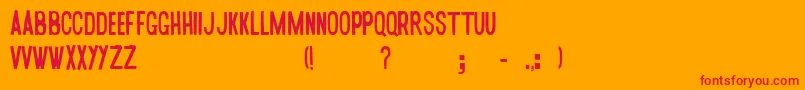 Ohyeah Font – Red Fonts on Orange Background