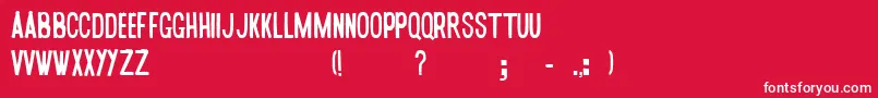 Ohyeah Font – White Fonts on Red Background