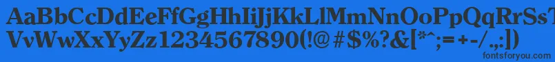 ClearfaceserialXboldRegular Font – Black Fonts on Blue Background