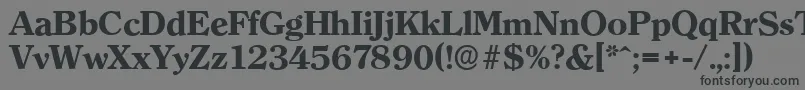 フォントClearfaceserialXboldRegular – 黒い文字の灰色の背景