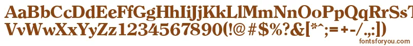 ClearfaceserialXboldRegular-fontti – ruskeat fontit valkoisella taustalla
