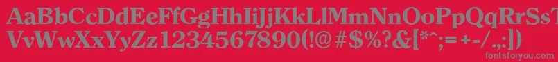 ClearfaceserialXboldRegular Font – Gray Fonts on Red Background