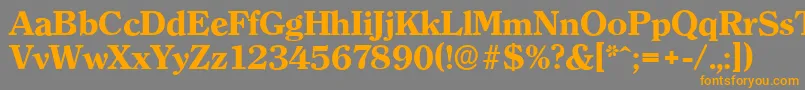 ClearfaceserialXboldRegular Font – Orange Fonts on Gray Background