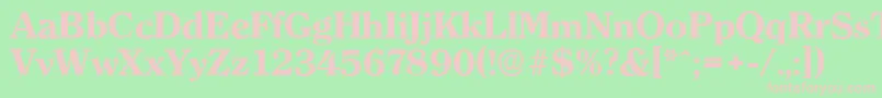 ClearfaceserialXboldRegular Font – Pink Fonts on Green Background