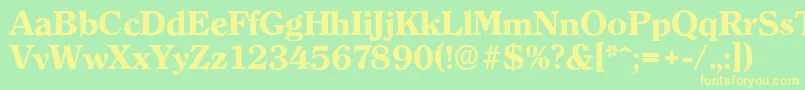 ClearfaceserialXboldRegular Font – Yellow Fonts on Green Background