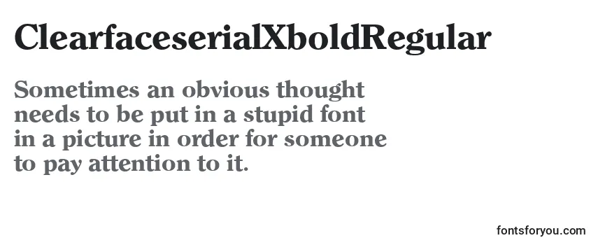 ClearfaceserialXboldRegular Font