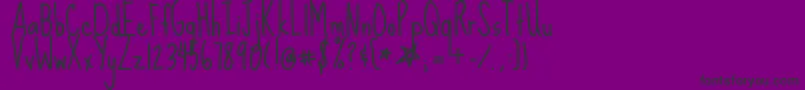 SueEllenFrancisco Font – Black Fonts on Purple Background