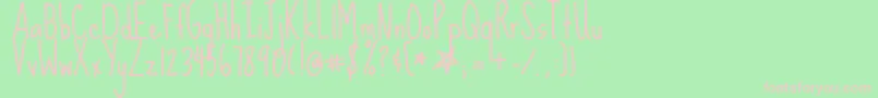 SueEllenFrancisco Font – Pink Fonts on Green Background