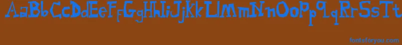 MalingsiaSerif Font – Blue Fonts on Brown Background