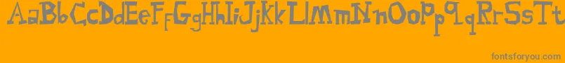 MalingsiaSerif-Schriftart – Graue Schriften auf orangefarbenem Hintergrund