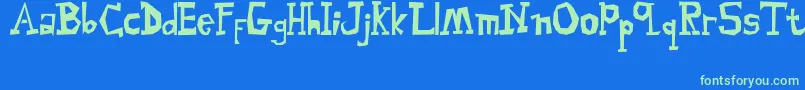 MalingsiaSerif Font – Green Fonts on Blue Background