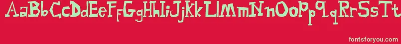 MalingsiaSerif Font – Green Fonts on Red Background