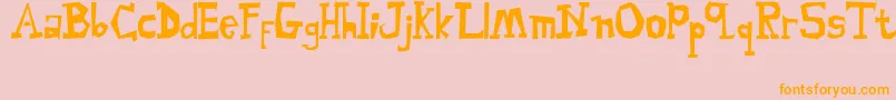 MalingsiaSerif Font – Orange Fonts on Pink Background