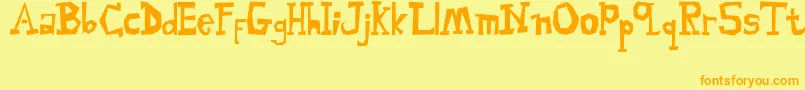 MalingsiaSerif Font – Orange Fonts on Yellow Background