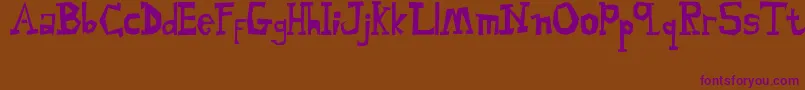 MalingsiaSerif Font – Purple Fonts on Brown Background