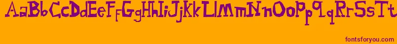 MalingsiaSerif Font – Purple Fonts on Orange Background