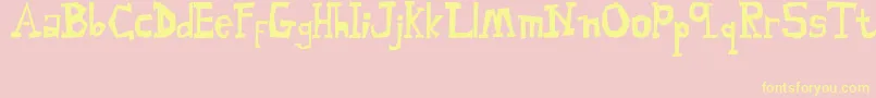 MalingsiaSerif Font – Yellow Fonts on Pink Background