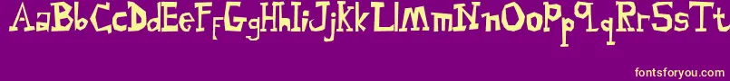 MalingsiaSerif Font – Yellow Fonts on Purple Background