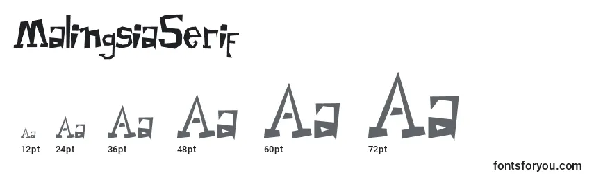 Размеры шрифта MalingsiaSerif