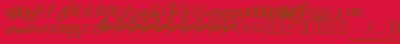 Jenice Font – Brown Fonts on Red Background