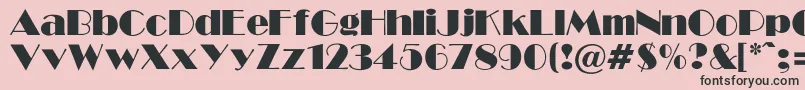 GabroadwayNormalRegular Font – Black Fonts on Pink Background