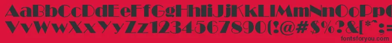 GabroadwayNormalRegular Font – Black Fonts on Red Background