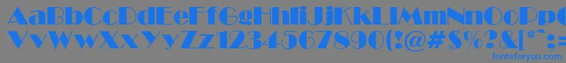 GabroadwayNormalRegular Font – Blue Fonts on Gray Background
