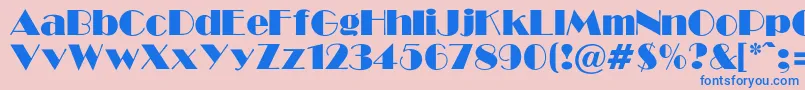 GabroadwayNormalRegular Font – Blue Fonts on Pink Background