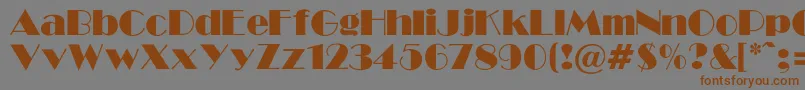 GabroadwayNormalRegular Font – Brown Fonts on Gray Background