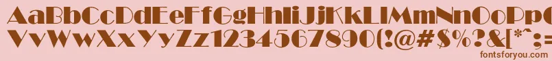 GabroadwayNormalRegular Font – Brown Fonts on Pink Background
