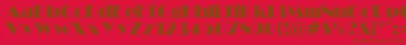 GabroadwayNormalRegular Font – Brown Fonts on Red Background