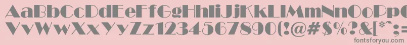 GabroadwayNormalRegular Font – Gray Fonts on Pink Background