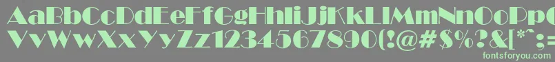 GabroadwayNormalRegular Font – Green Fonts on Gray Background
