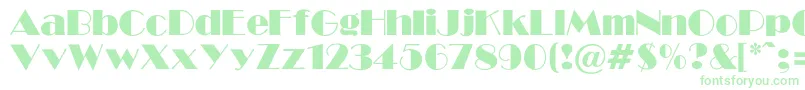 GabroadwayNormalRegular Font – Green Fonts on White Background