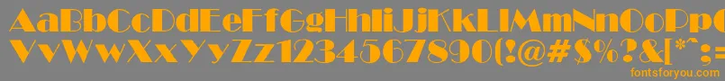 GabroadwayNormalRegular Font – Orange Fonts on Gray Background