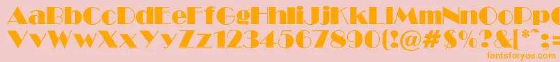 GabroadwayNormalRegular Font – Orange Fonts on Pink Background